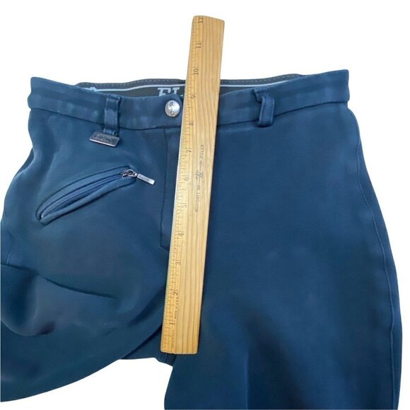 Equestrian ELT Riding Pants Leg Patches Horse Ladies Blue 24/XS 1-25 - Picture 4 of 9